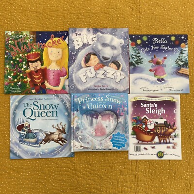 Childrens 6 Book Bundle Snow Queen The Nutcracker The Big Fuzzy Santa s Sleigh