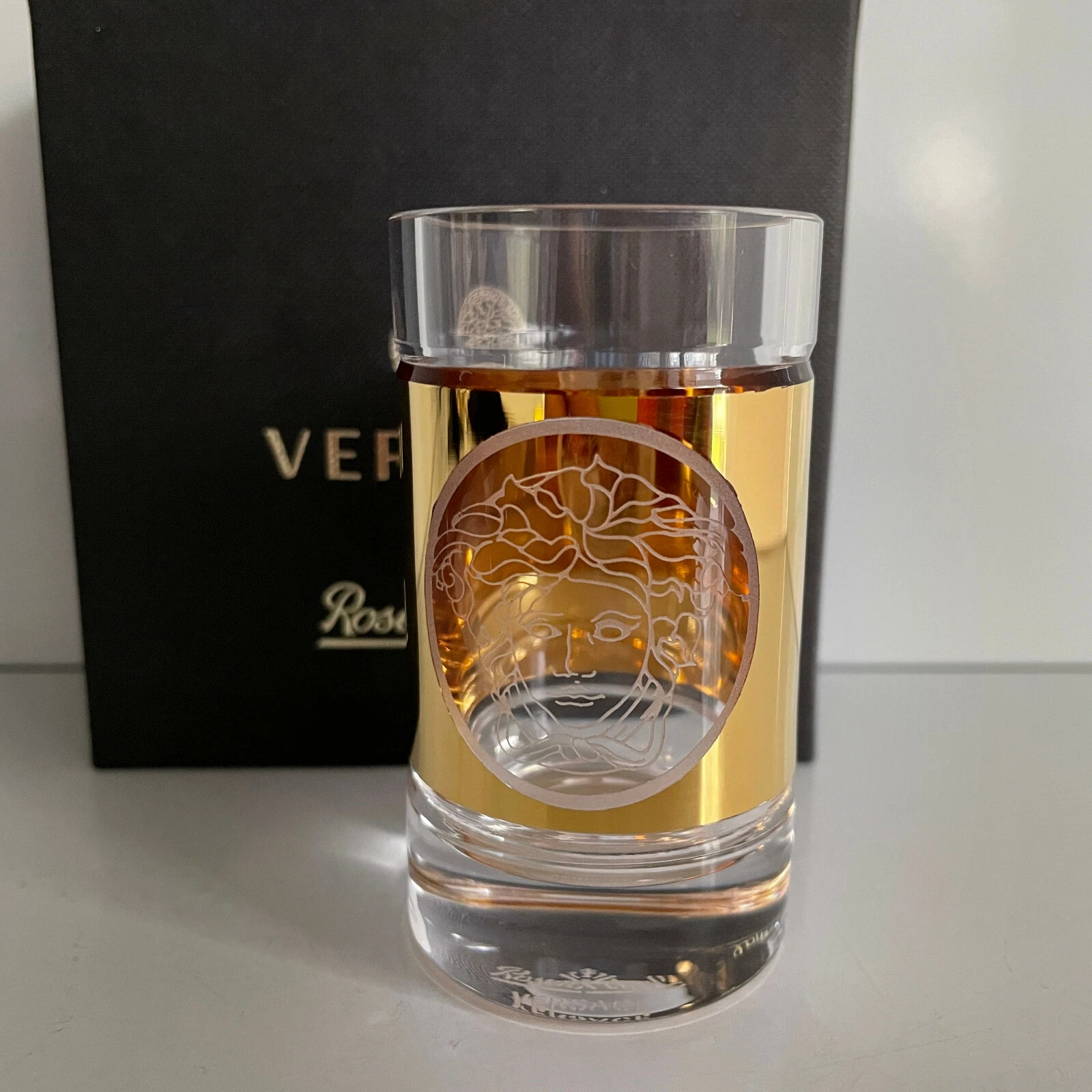 VERSACE Medusa Madness Oro SHOT GLASS New in Box Rosenthal G