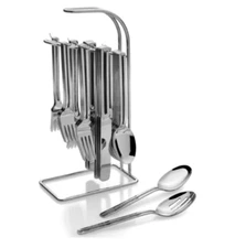 St. James The Rack 42pc 18/10 Stainless Steel Hanging Flatware Set +Rack G100413