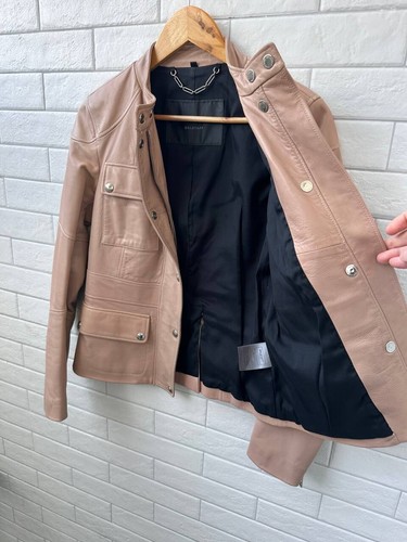 BELSTAFF WOMENS ITALY PINK LEATHER BIKER MOTO JACKET SIZE 40 - Picture 17 of 23