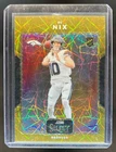 2024 Panini Select Bo Nix Score Throwback RC Gold Prizm Rookie #4/10 Broncos
