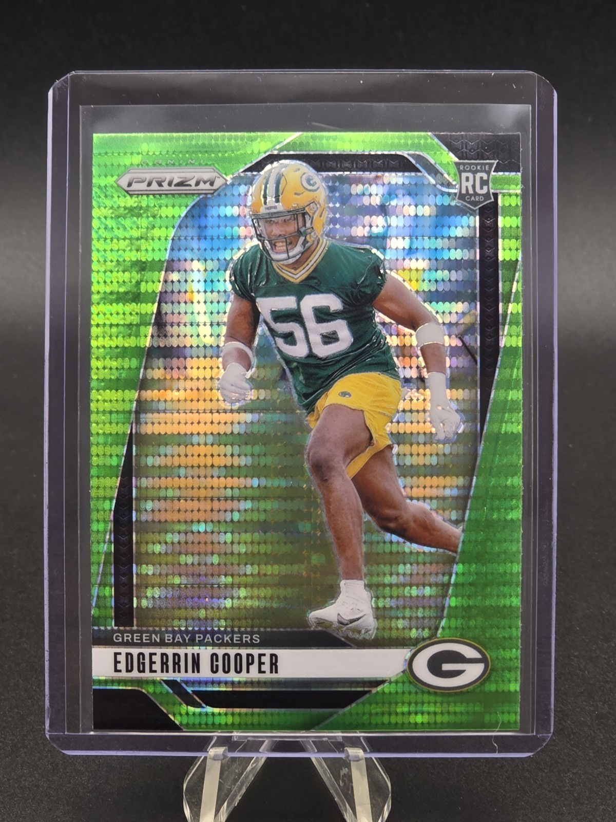 2024 Panini Prizm - Rookies Edgerrin Cooper #331 Neon Green Pulsar Prizm (RC)