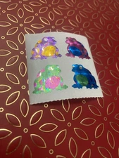 Vintage 80’s Prism Frogs Sticker Module 2x2 Inches