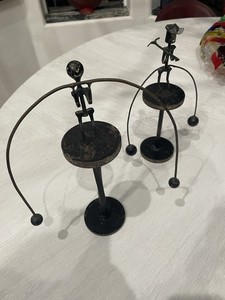 Antique Metal Balancing Toys, TWO 