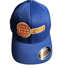 Yupoong Flexfit s-m Hat  EWS Logo Blue Baseball Cap 