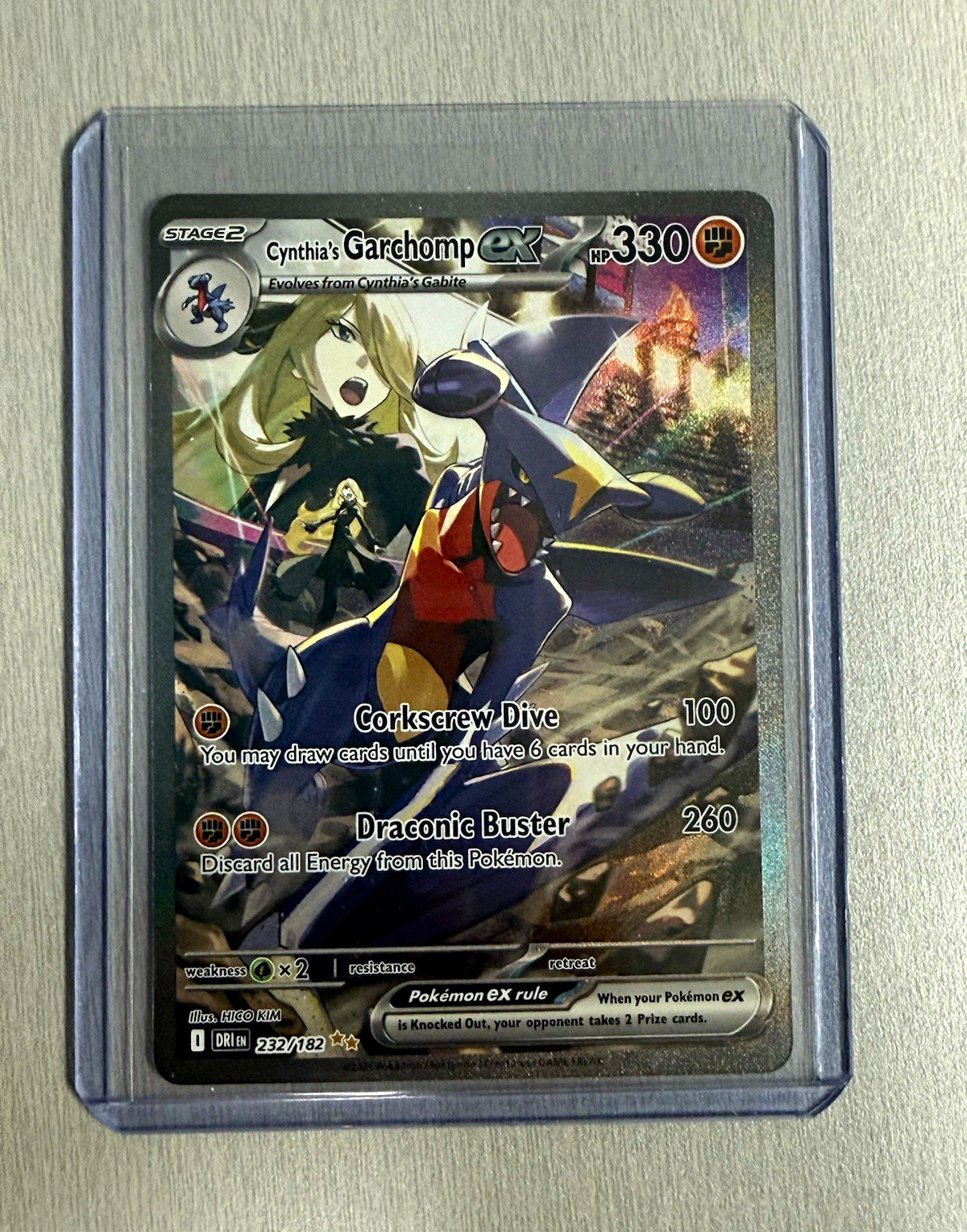 Cynthia's Garchomp ex 232/182 Destined Rivals Full Art Holo EN