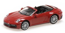 Minichamps 870068332 1:87 Red 2019 Porsche 911 (992) Carrera 4S Cabriolet