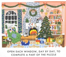 Advent Puzzle Calendar 500 Piece 12 Mini Puzzles, Galison Home for the Holidays