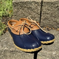 Women’s L.L. Bean Duck Bean Boot Waterproof Rubber Moc Boot Size 7.5W
