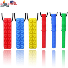 6 Pack Chew Necklace Sensory Toys for Kids Autism ADHD SPD