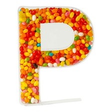 OAEUQ Fillable Acrylic Alphabet Tray Letter Candy Jar Reusable Party Food Jar