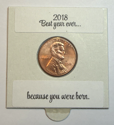 2018 P American Lincoln Shield Penny no mint mark Make someone