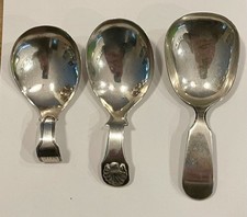 Sterling Silver Tea Caddy Spoons 1800’s English Silver Wt 48g Lot of 3