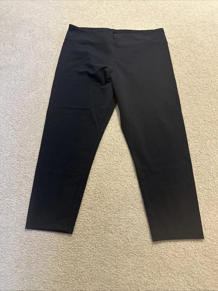 NWOT J Crew Everyday Leggings Cropped XXL Black Style AJ702 Cotton Blend - Image 2 of 4