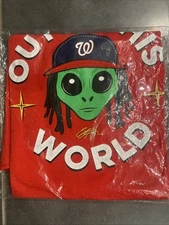Washington Nationals CJ Abrams Alien Outta This World T-Shirt SGA 6/7/25 Large