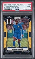 2026 Panini Prizm FIFA World Cup Ousmane Dembele Black Gold Wave Prizm 6/8 PSA 9