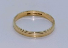 9ct Gold Vintage Wedding Band Ring Fully Hallmarked Size Q
