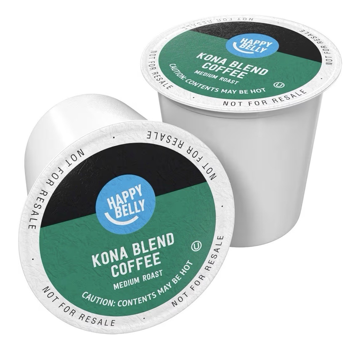 Happy Belly Kona Blend Medium Roast Coffee 100 K-Cups For Keurig 2.0 Brewers NIB