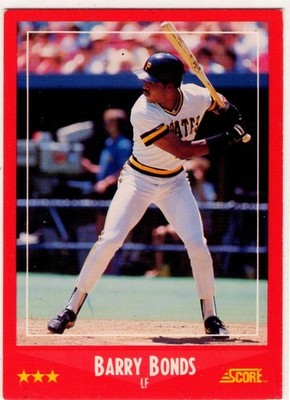 1988 Score Baseball Barry Bonds No. 265 Pittsburgh Pirates