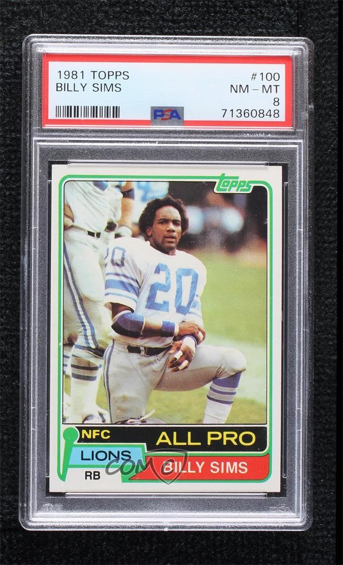 1981 Topps Billy Sims #100 PSA 8 1d07