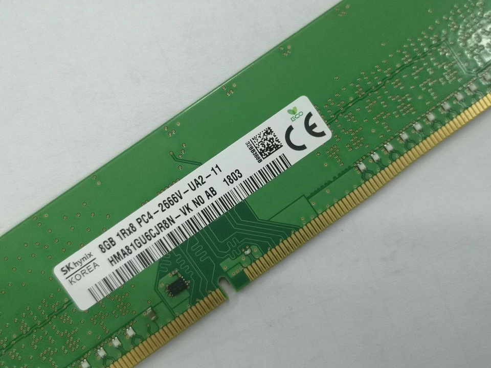 SK hynix 8GB DDR4 2666MHz Desktop RAM 1Rx8 PC4-2666V HMA81GU6CJR8N-VK 288Pin - Image 3 of 3