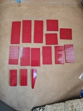 LEGO LOT DARK RED 17 PCS 6X12 6X8 4X10 4X6 PLATE VARIETY BUILDING PIECES