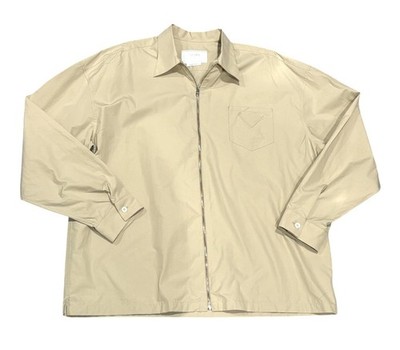 Prada Cotton-Twill Shirt Jacket in Beige
