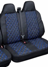 Housses De Siège Avant Tissu Gris/noir Pour Fiat Doblo, Fiorino, Scudo, Ducato, Iveco