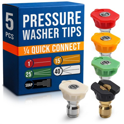 #ad #ad Pressure Washer Tips Set of 5 – Quick Connect Foam Sprayer Rust Resistant amp; ... $10.30