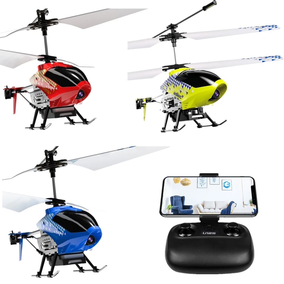 Mini U12S RC Helicopter Remote Control Helicopter w/ HD Camera for Adults Kids - Image 4 of 4