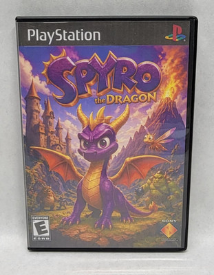 Spyro the Dragon - PlayStation PS1 - Game Disc, DVD Case & Custom Cover Art