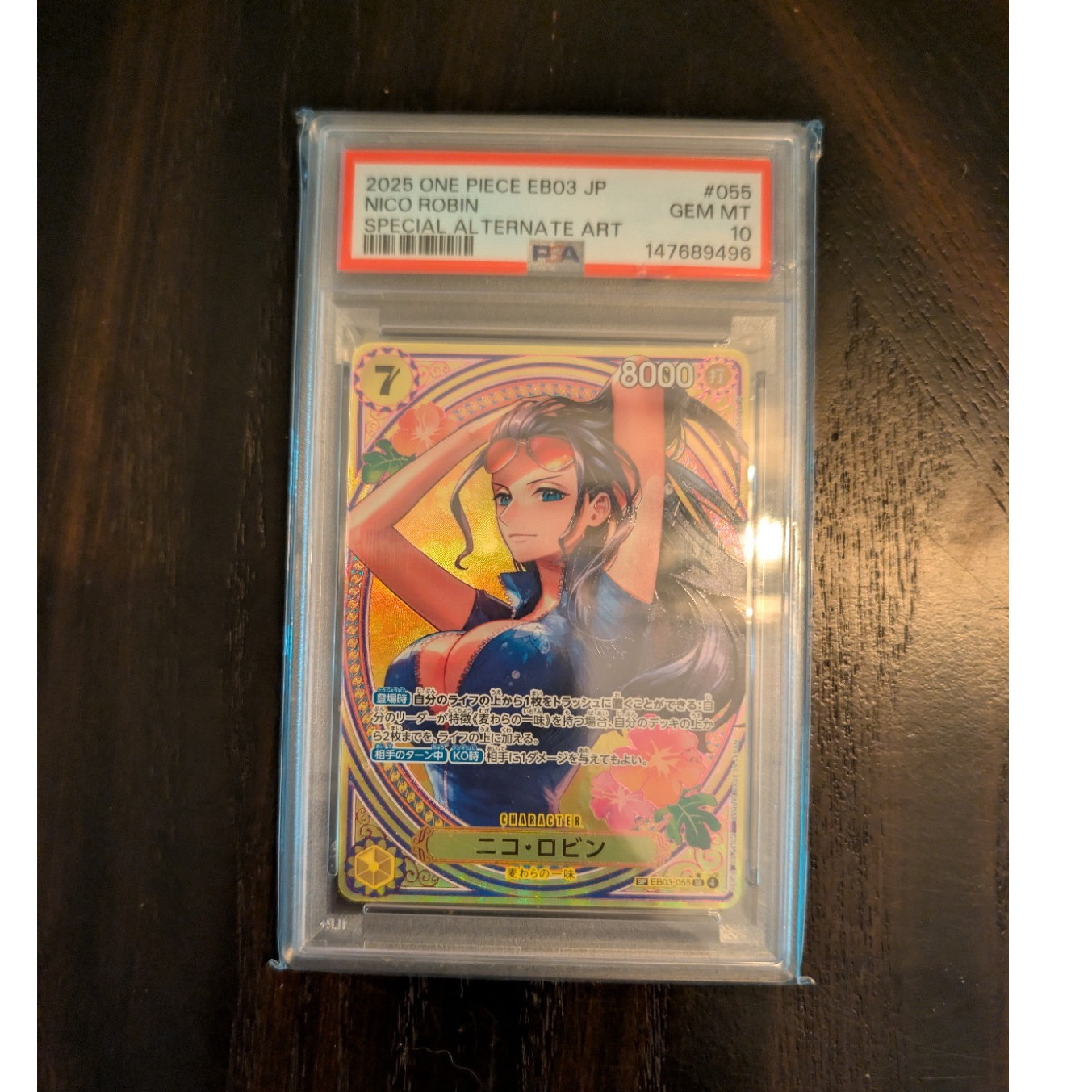 One Piece Nico Robin EB03-055 SP PSA 10