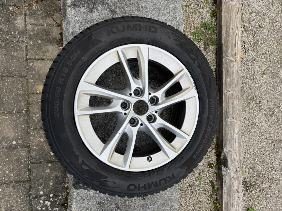 4 Orig BMW Alufelge + Winterreifen 1er F40 2er F45 AT F46 - Bild 3 von 4