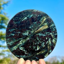 238G Natural Crystal Fireworks Garnet Polished Slice Extra Large Gem Chakra