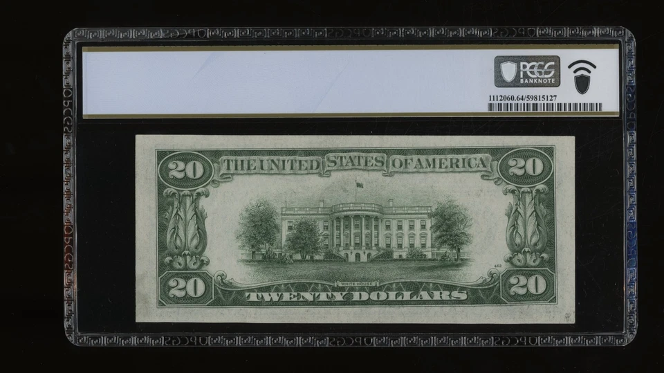 DBR 1934-B $20 FRN Chicago Vinson Fr. 2056-G PCGS-B 64 PPQ Serial G15906678B - Image 2 of 2