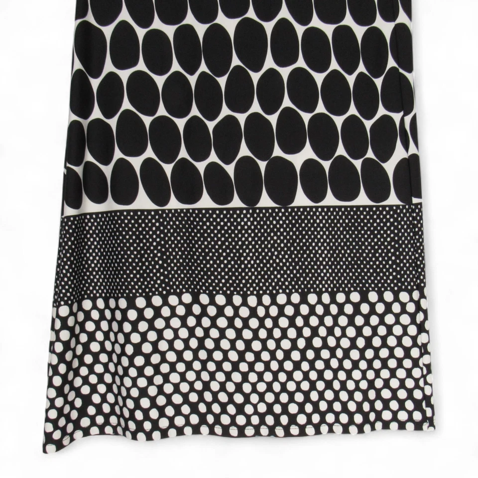 COCO BIANCO Black/White STRETCH KNIT Pullon BOHEMIAN STYLE Palazzo Pants XL - Image 3 of 4