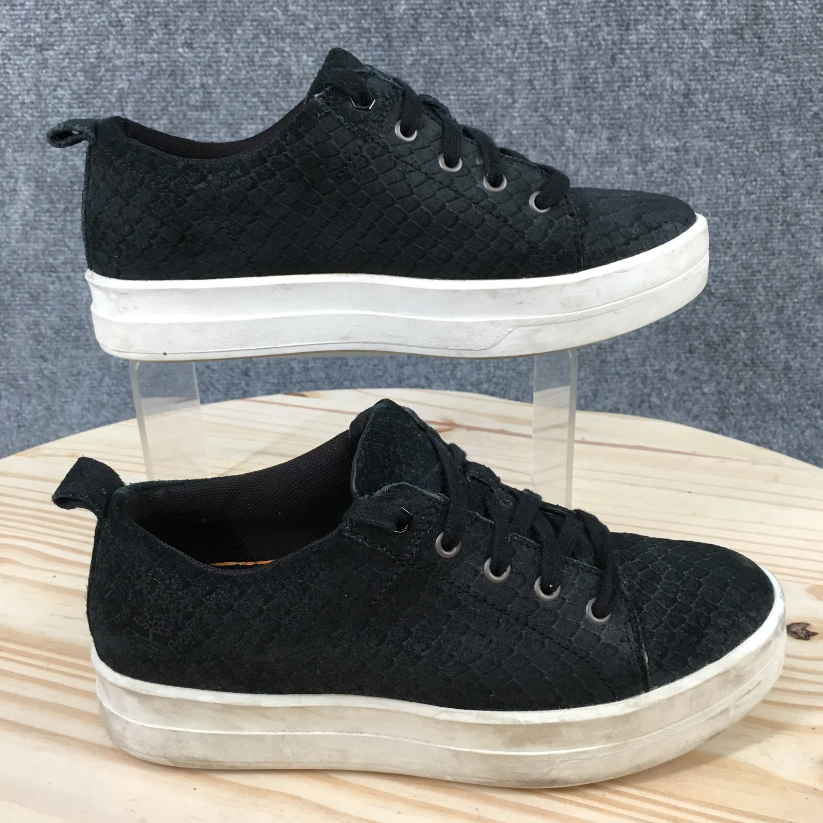 Timberland Shoes Womens 6 W Mayliss Oxford Sneakers A1AIT Black Leather Lace Up