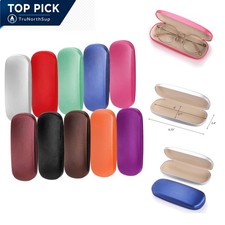 10 Pack Hard Shell Eyeglasses Cases Unisex Portable Clamshell Protective Colo...