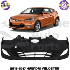 Front Bumper Cover Fascia & Bumper Grille For 2012-2017 Hyundai Veloster