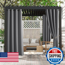 RYB HOME 2 Panels Fade Resistant Outdoor Curtains Waterproof Block Sunlight Ther