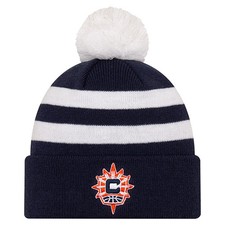 Unisex New Era Navy Connecticut Sun Core Cuffed Knit Hat with Pom