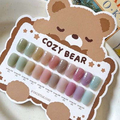 Yogurt Cozy Bear Syrup Gel Nail Polish Sheer Jelly Soak Off Korean Nail K-Beauty
