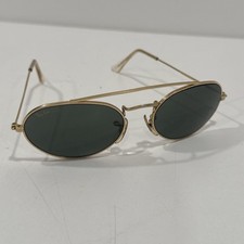 Vintage Ray-Ban W1534 Gatsby Style 3 USA Sunglasses Gold Frame G-15 Green Lens