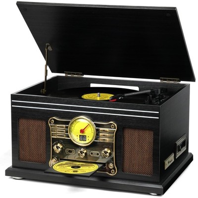 FEKTIK Bluetooth Record Player 10 in 1,FEKTIK 3-Speed Turntable for Vinyl wit...