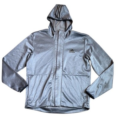 Adidas Tl Climawarm Jacket Men s L Blue Full Zip Hooded Jacket Lightweight