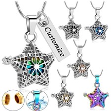 Mini Star Cremation Jewelry for Ashes Urn Necklace for Women Ashes Urn Pendant