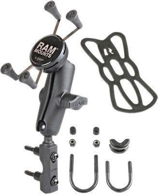 Ram Mount Black Motorcycle 1/2'' 1 1/4'' Handlebar Phone Cradle Mount Kit Harley