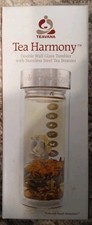 Teavana Team Harmony Bicchiere in Vetro Doppia Parete con Filtro a T in Acciaio Inox