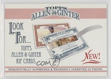 2006 Topps Allen & Ginter's Ad Cards Josh Gibson Cap Anson Rip Cards HOF m3v