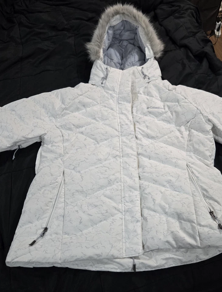 Nueva chaqueta de invierno para mujer Columbia Lay D Down II Omni-Heat con capucha talla grande Foto 3 de 4